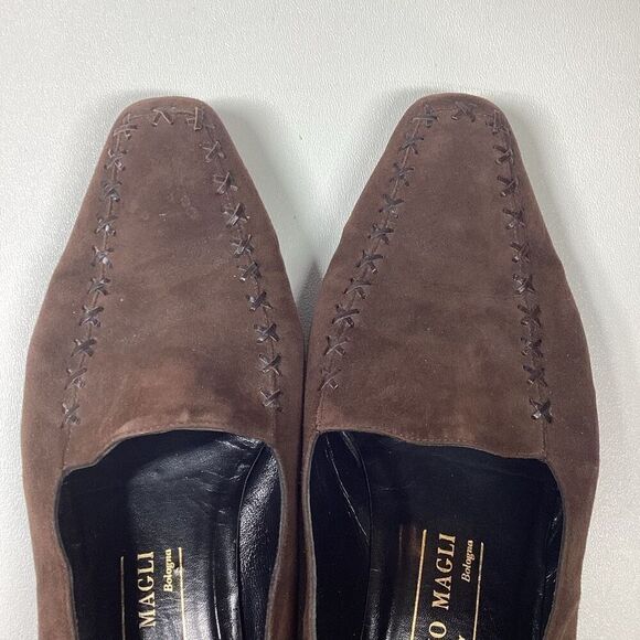 Bruno Magli‎ Suede low loafer in Brown - Picture 14 of 15